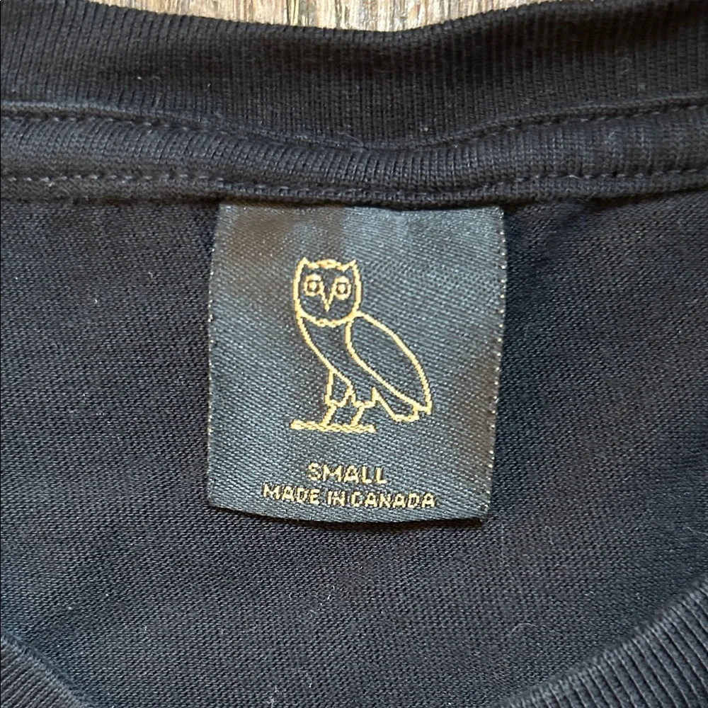 OVO Black Long Sleeve Cotton Shirt with Owl Logo - Picture 2 of 7